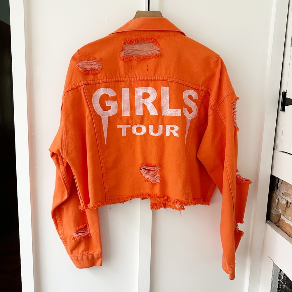 SORELLA orange denim girls tour jacket